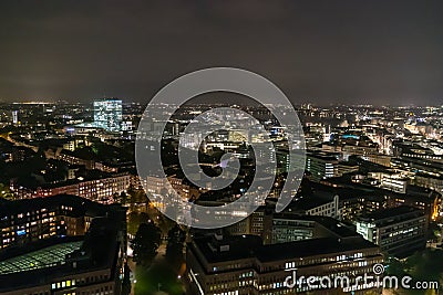 Scenic of hamburg night cityscape Stock Photo