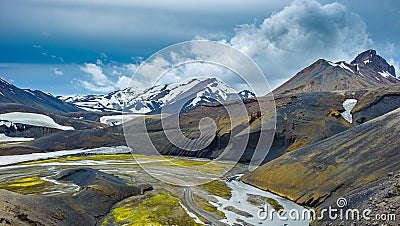 Scenic highland area of Landmannalaugar, Iceland Stock Photo