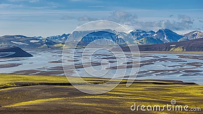 Scenic highland area of Landmannalaugar, Iceland Stock Photo