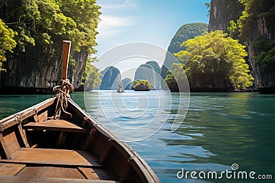 Scenic Krabi, Thailand Longtail boat trip, the essence of wanderlust Stock Photo