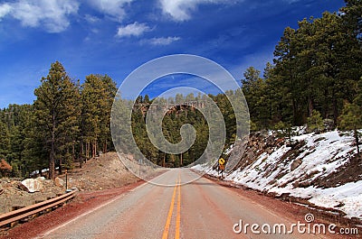 Scenic Landscape along the High Road to Taos Stock Photo