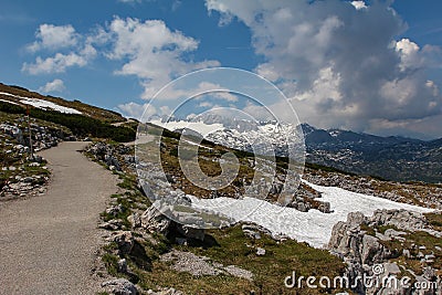 Scenic landscape of the Austrian Alps of the Dachstein Stock Photo