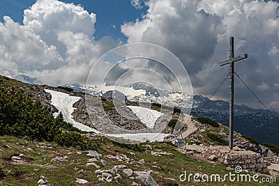 Scenic landscape of the Austrian Alps of the Dachstein Stock Photo