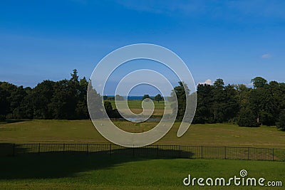 Scenic landscape in the park, nature, background Stock Photo