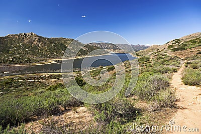 Lake Hodges Scenic Landscape View San Diego County California Stock Photo