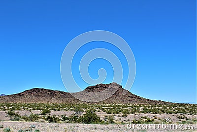 Scenic landscape view Phoenix to Las Vegas, Arizona, United States Stock Photo