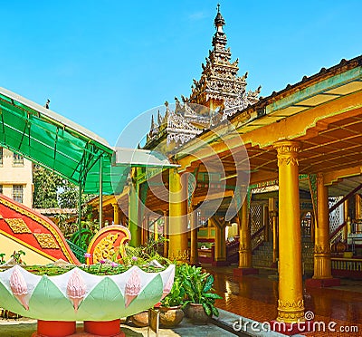 Kha Khat Waing Kyaung Monastery, Bago, Myanmar Stock Photo