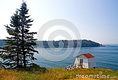 Scenic Maine coastline Stock Photo