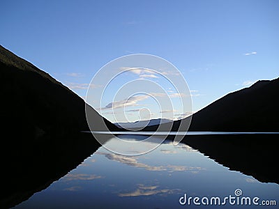 Scenic mountain lake Stock Photo