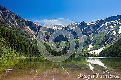 Scenic mountain views, Avalanche Lake, Glacier National Park Mon Stock Photo