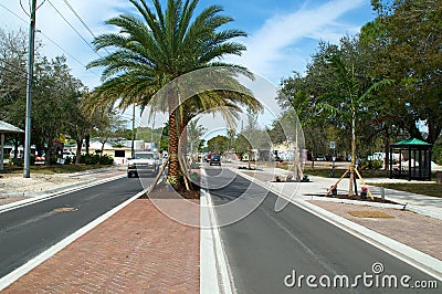 Scenic Old 41 Rd in Bonita Springs Stock Photo