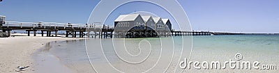 Scenic Panorama of Busselton Jetty West Australia Stock Photo