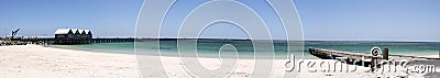 Scenic Panorama of Busselton Jetty West Australia Stock Photo