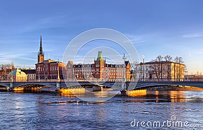 Scenic panorama of Stockholm Editorial Stock Photo