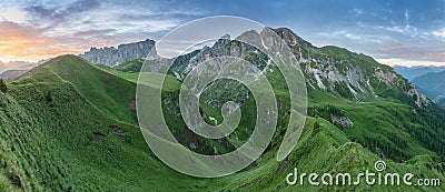 Scenic panorama view on Passo Giau in Dolomites national park, Italy Stock Photo