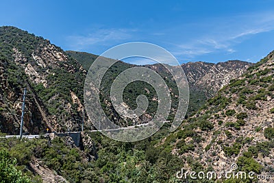 Scenic panoramic Malibu Canyon vista, Malibu Stock Photo