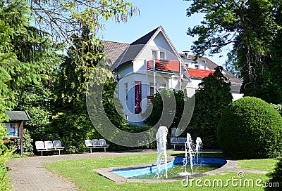 Scenic Park in the Resort of Bad Harzburg, Lower Saxony Stock Photo