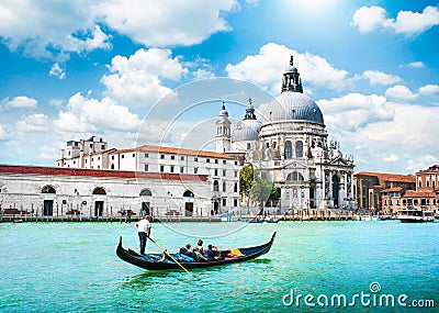 Scenic postcard view of Venice, Italy Editorial Stock Photo
