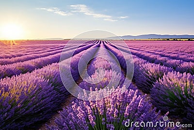 Scenic provence nature france countryside flower purple summer field violet landscape Stock Photo