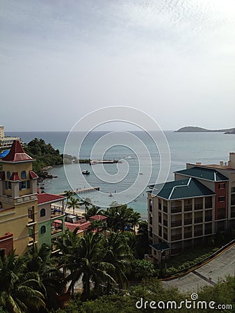 Scenic Resort View in St. Thomas Stock Photo