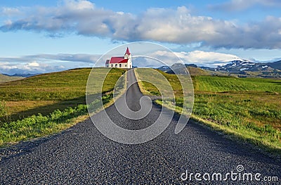 IngjaldshÃ³ll church Stock Photo