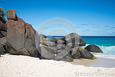 Scenic rocks on Shelley Beach in West Cape Howe National Park near Albany Stock Photo