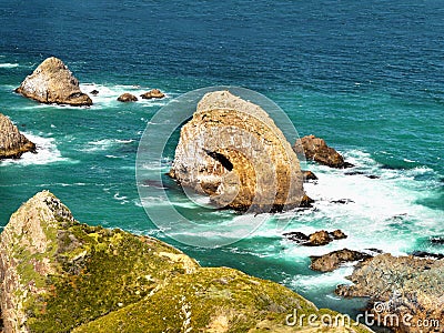 Scenic Rocky Sea Shore Stock Photo