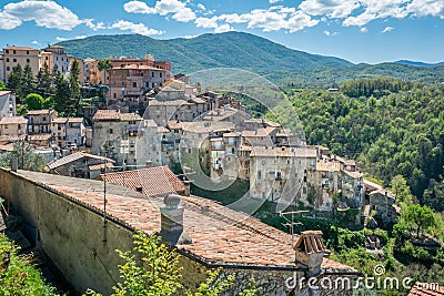 Scenic sight in Poggio Moiano, rural village in Rieti Province, Latium, Italy. Stock Photo