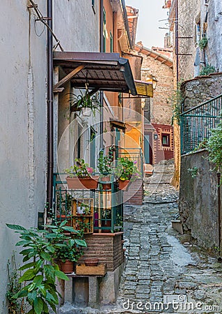 Scenic sight in Rocca di Papa, small town in the Province of Rome. Lazio, Italy. Editorial Stock Photo