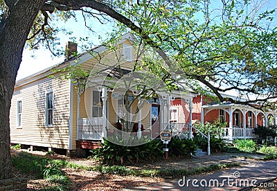 Scenic Southern Belle Houses in Pensacola, Florida Editorial Stock Photo