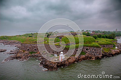 Scenic spring aerial view of Suomenlinna (Sveaborg Stock Photo