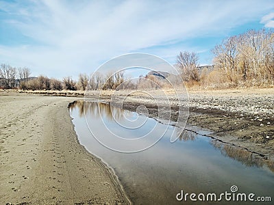 Scenic spring reflection Stock Photo