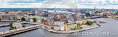 Ppanorama of the Old Town in Stockholm, Sweden Stock Photo