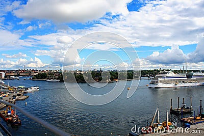 Scenic summer scenery of the Old Town in Stockholm, Sweden Editorial Stock Photo