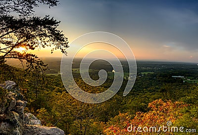 Scenic Sunset on Sawnee Mountain Stock Photo