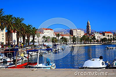 Scenic town of Split, Croatia, Europe Editorial Stock Photo