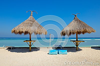 Scenic tropical beach - Bali Stock Photo