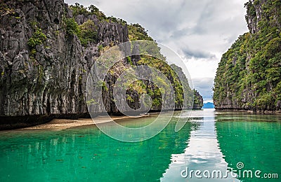 Scenic tropical island landscape, El Nido, Palawan, Philippines Stock Photo