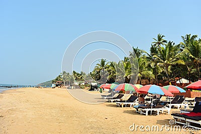 Anjuna beach, Goa, India Editorial Stock Photo