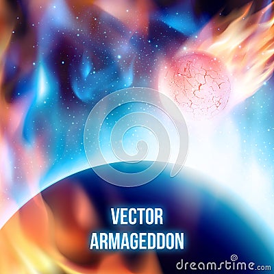 Scenic view of apocalypse. Vector illustration Vector Illustration