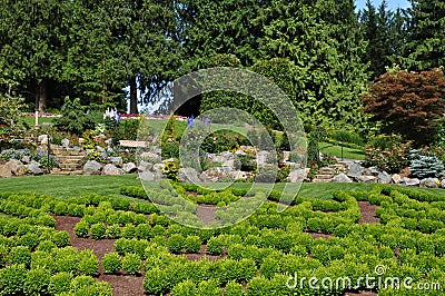 Beautiful botanical garden in summer Stock Photo