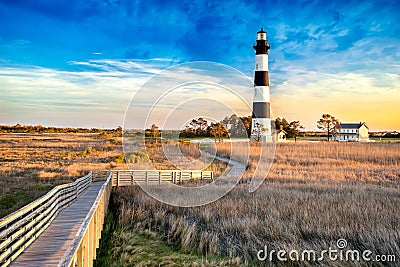 Bodie Island Lighthouse in North Carolina Stock Photo