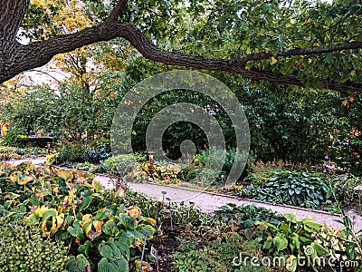 Beautiful botanical garden in Hales Corner, Wisconsin Stock Photo