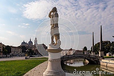 Padua - Scenic view on a bridge of Prato della Valle, square in the city of Padua, Veneto, Italy, Europe Stock Photo