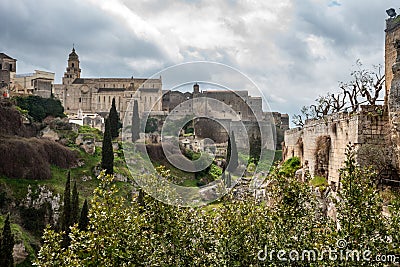 Scenic view of the cathedral of Gravina in Italy Stock Photo