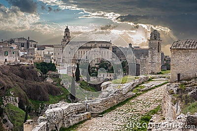 Scenic view of the cathedral of Gravina in Italy Stock Photo