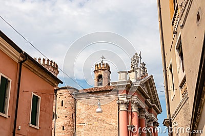 Padua - Scenic view on a church from a street in Padua, Veneto, Italy, Europe Stock Photo