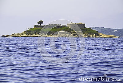Mamula on the island at the entrance to the Bay of Kotor, Adriatic Sea, Montenegro Stock Photo