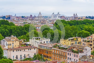 Historic center Rome skyline scenic view Italy Stock Photo