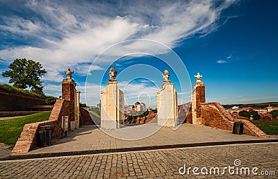 Scenic view of II-a Gates of Alba Carolina Citadel, Alba Iulia, Romania Stock Photo